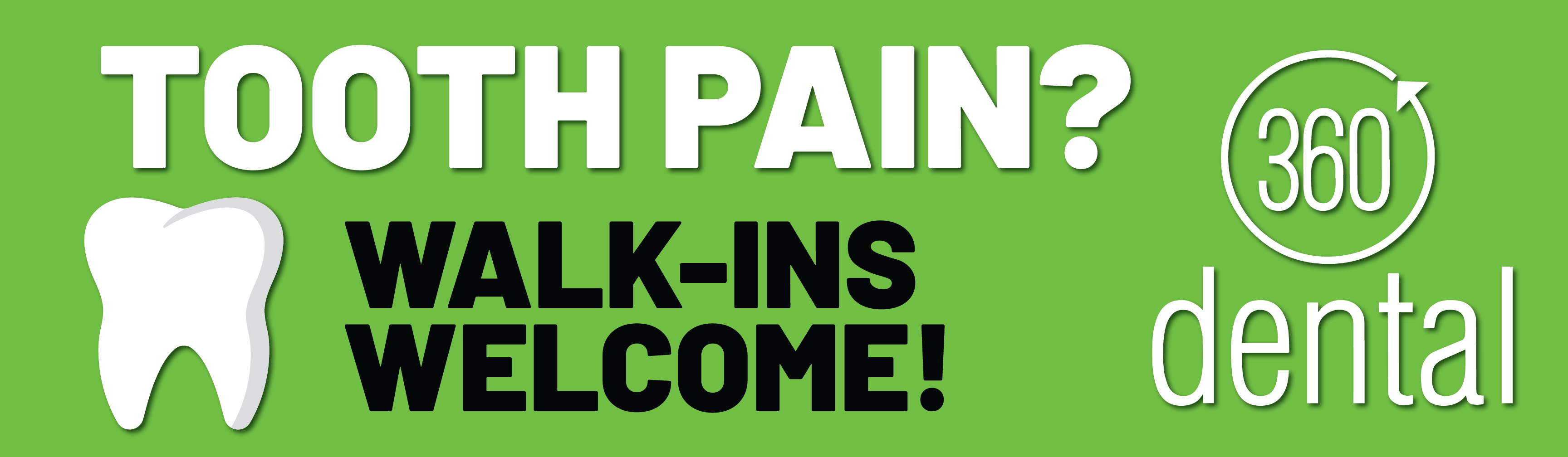 Bright Green Billboard Artwork advertising 360 Dental in Eugene Oregon